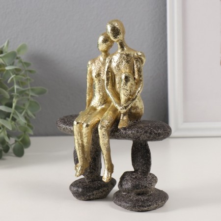 Polystone souvenir "In love pair. Beginning" Gold 7x16.5x21 cm-3