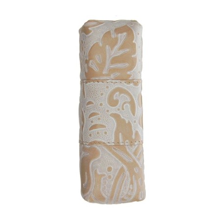 Key of zipper, ring, beige color-2