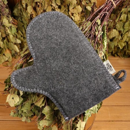Set of bath portfolio 5 items gray, without embroidery, felt-2