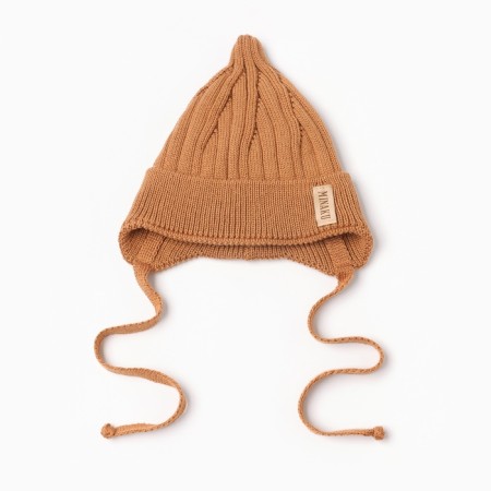 Children's hat minku rr 44-46, brown color