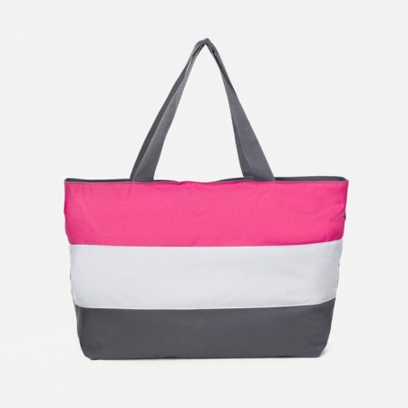Bag beach with lightning, gray/white/pink color-1