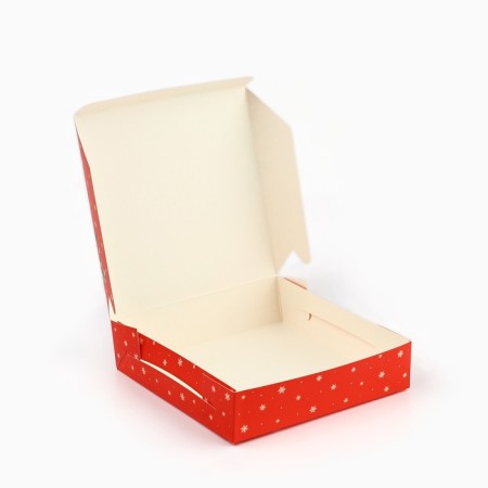 Folding box “Happy New Year!”, Branches, 14 x 14 x 3.5 cm, new year-4