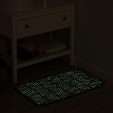 The bathroom rug glowing in the dark “luminous faces”, 50 × 80 cm, burgundy color