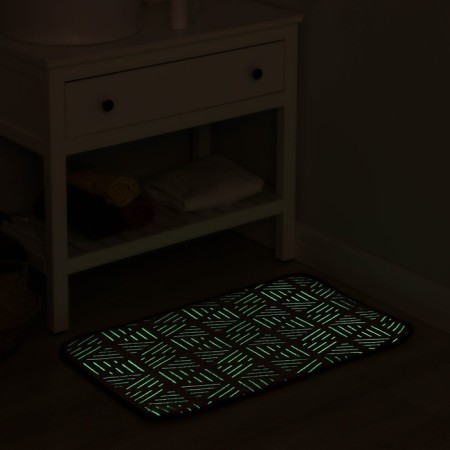 The bathroom rug glowing in the dark “luminous faces”, 50 × 80 cm, burgundy color