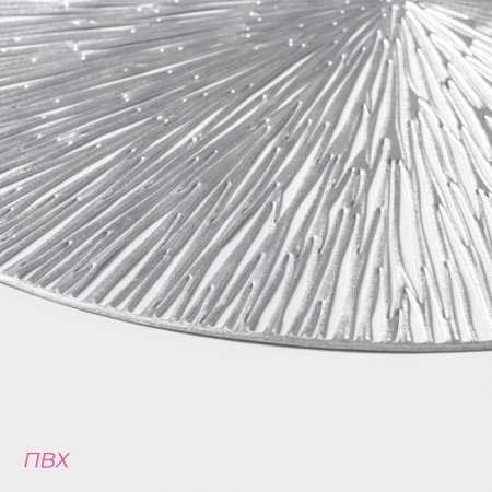 Set of serving napkins on the table “Shine”, d = 38 cm, 4 pcs, silver color-4