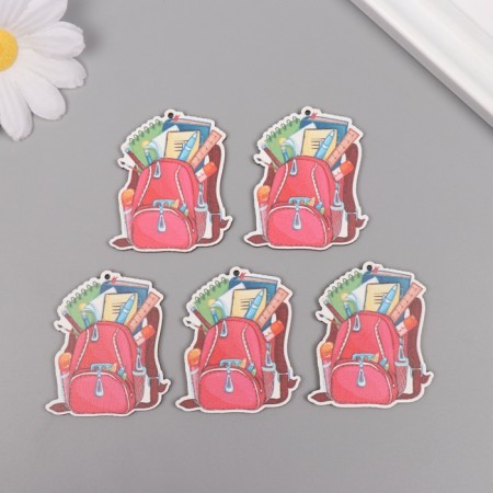 Decor for creativity tree "School backpack" set 5 pcs 4.5x3.9x0.3 cm-2