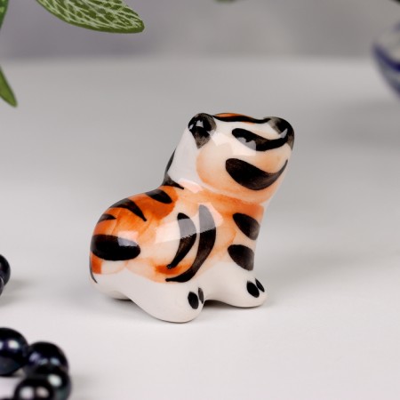 Сувенир "Тигр", малый, гжель, цвет-2