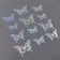 Set for decorating "Butterflies", set 12 pcs, color holography silver