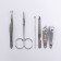 Manicure set, 6 items, in case, black color