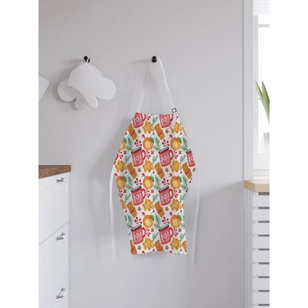 Apron kitchen with a photocrint "Gingerbread evening", adjustable, size OS