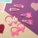 Hair set "Vanilla" (4 elastic bands, 4 invisibility) owls, pink
