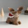 Souvenir Polystone "Losik color of cinnamon with red birds on the back" 11x16.5x16 cm
