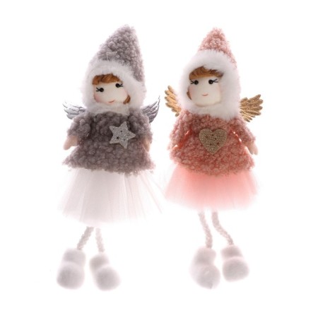 Doll "Mila in a hat", on a suspension, color mix-3