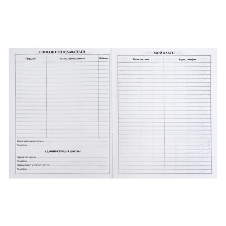 Diary for grades 5-11, "white", solid cover 7BC, glossy lamination, 48 sheets-5