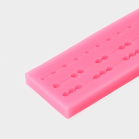 Mold "Beads", silicone, 15.5 × 4.5 × 1.3 cm, color mix-3