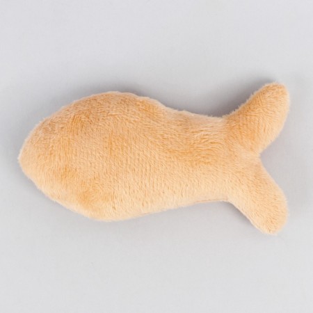 A cat's toy "fish" with a cat's mint, beige-2