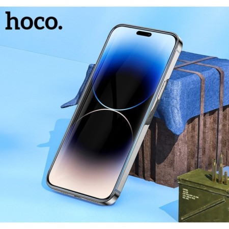 Hoco protective glass for iPhone 15 Pro, Full-Screen, 0.4 mm, full glue-6