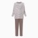 Female "Heart" set (longshit, trousers), light gray color, size 52