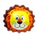 Foil ball 36 "Big head. Cute lion"