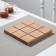 Hot “square” stand, solid, beech, 16 × 16 × 1.5 cm