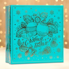 Pink box ’winter inspiration’ 22.3*22.3*6.3, Green