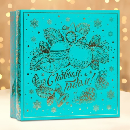 Pink box ’winter inspiration’ 22.3*22.3*6.3, Green