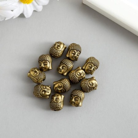 Busina for creativity Metal "Buddha's head" Bronze 1.1x0.9x0.9 cm-1