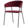 Stefany chair, 515 × 600 × 785 mm, velor, wine color