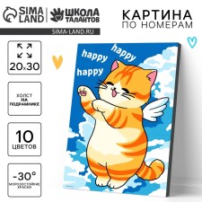 Picture on numbers for children on a canvas with a subframe 