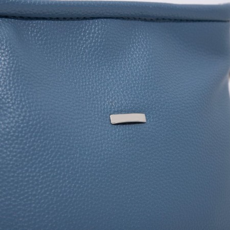 Bag Cross-Bodi with a zipper, blue color-4