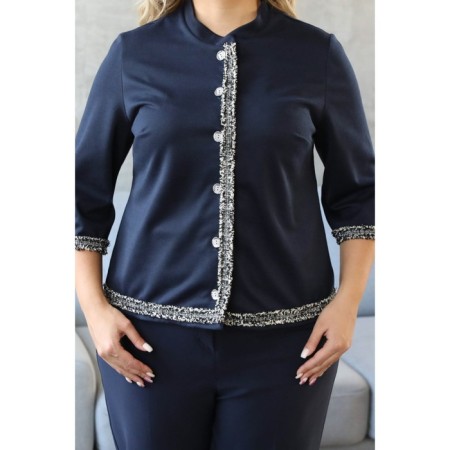 Female jacket, size 50, blue color-12