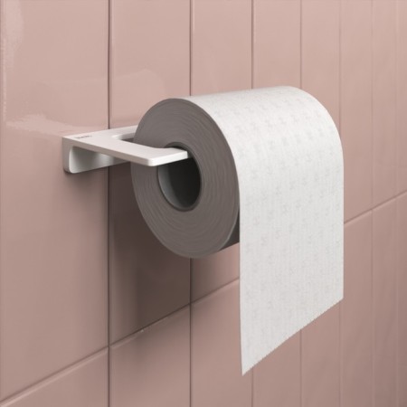 IDDIS Slide toilet paper holder, without cover, white matte-7