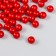 Set of beads "needlework" plastic, diameter 8 mm, 25 g, scarlet