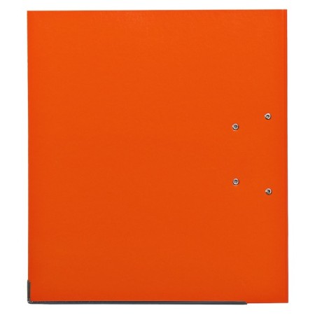 A4, 75 mm registrar, calligrata, PVC, embossing "Len", metal edging, pocket for a spine, collected, orange, mix-8