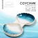 Ceramic “sea shell” saucer, 8.5 x 15 cm., White-blue color