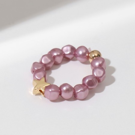Ring "Star", the color is pink-golden, dimensionless-2