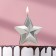 Candle for the Cake "Star" of the face, silver
