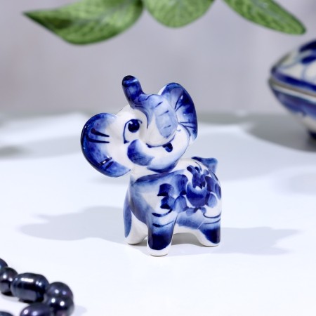 Souvenir Elephant "Lucy", Gzhel-1