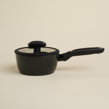 Aluminum bucket with anti -stick coating SL Home, D = 16 cm, h = 7.4 cm, induction, black color