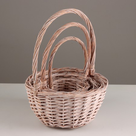 A set of 3pcs of 3pcs, D26x13xh36cm, natural, willow-1