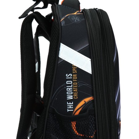 School backpack 38 x 30 x 16 cm, ergonomic back, stavia "speed", black-10