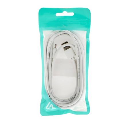 Luazon cable, microUSB - USB, 1 A, 2 m, white-2