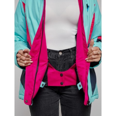 Ski jacket women's winter, size 48, turquoise color-9