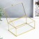 Casket glass with a metal frame "Rectangle with faces" gold 7x10.5x17 cm