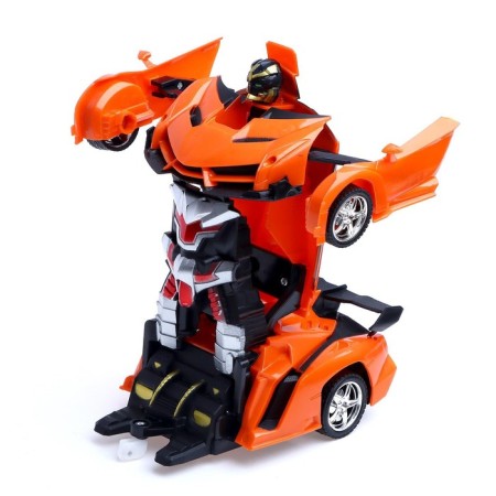 Robot radio -controlled "sportsar", transforms, light and sound effects, mix-2