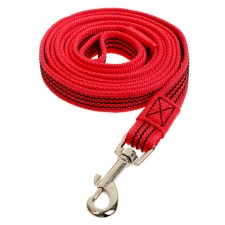 Kaponnoye zonik leash with latex thread, 2 m x 2 cm, red