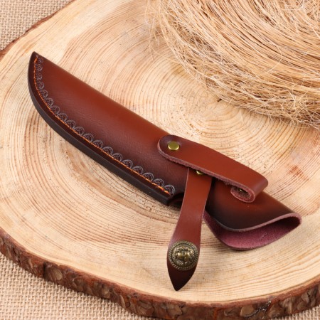 Scabbard - a knife cover, under a blade up to 14.5 x 3.5 cm, brown-2