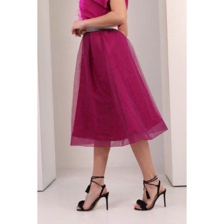 Female skirt, size 50, color fuchsia-6