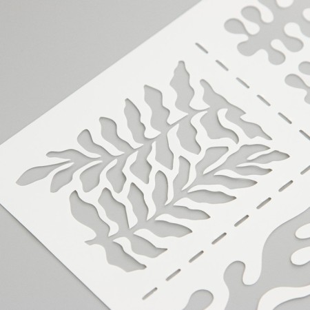 Plastic stencil "Tiles" 16x22 cm-3