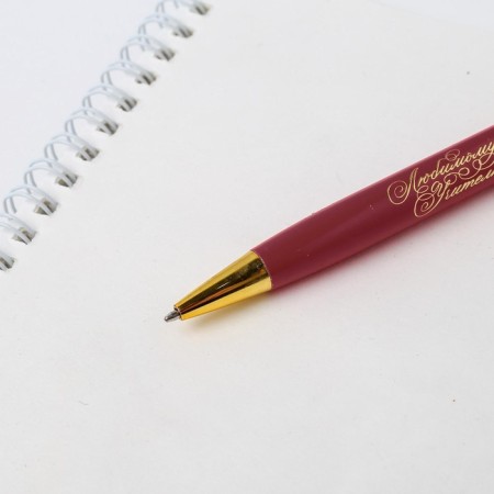 Pen in the case "beloved teacher", metal, blue paste, 1.0 mm-5